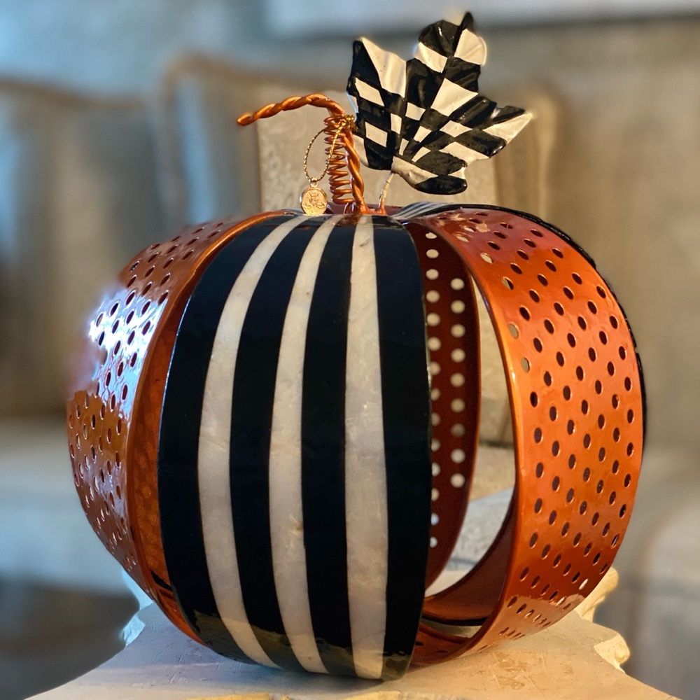 MacKenzie-Childs Striped Filigree Pumpkin - Large ✨NWT✨
